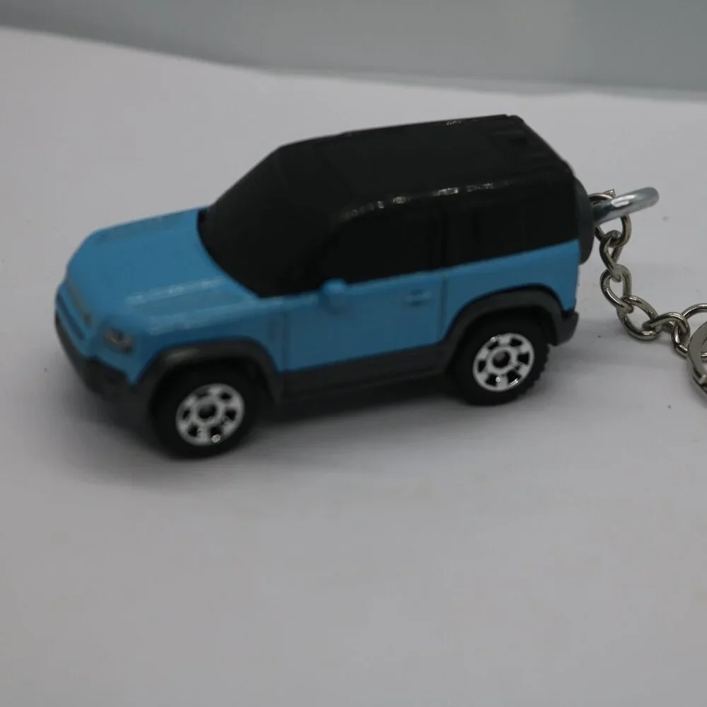 Matchbox 2020 Land Rover Defender truck customized into keychain 1/64 scale